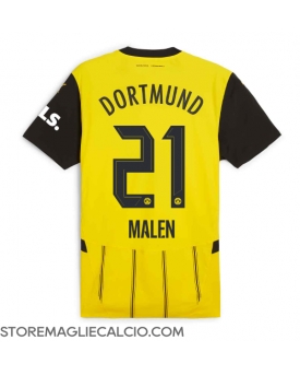 Borussia Dortmund Donyell Malen #21 Maglia Gara Casa Repliche 2024-25 Maniche Corte